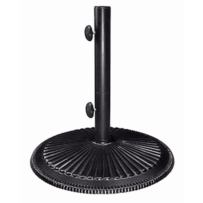 a black round umbrella base